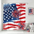 thumbnail image 5 of Fmbmuo Patriotic Shower Curtain 72x72 Inch Waterproof Heavy-Duty Polyester Bathroom Curtain with 12 Hooks Home Decor,Multicolor, 5 of 5