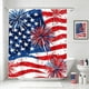 thumbnail image 5 of Independence Day Holiday Party Celebration Shower Curtain Bathroom Partition Decoration Hanging Curtain, 5 of 6