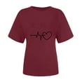 thumbnail image 4 of Diufon Hauts de la Saint-Valentin pour Femmes Tunique Décontractée à Manches Courtes Col Rond Chemisier Imprimé Graphique Mignon Tendance, 4 of 6
