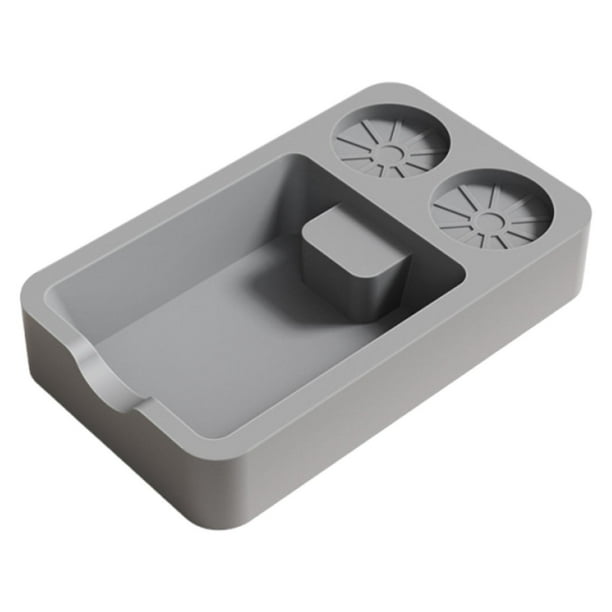 Distribuidor de café con caja de golpeteo, base de malla de disco de portafiltro, compactador de café resistente Gris