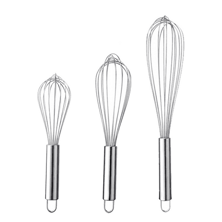 

Stainless Steel Whisks Cooking Set - 3 Pack Kitchen Wire Whisk Rust-Proof Balloon Egg Beater Hand Mixers for Baking Blending Whisking 68+69+71