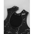 thumbnail image 6 of YONGHS Kids Girls Sequins Cutout Back Crop Top with Metallic Bottoms Set Hip Hop Street Dancing Outfits Black 6, 6 of 7