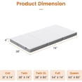 thumbnail image 2 of generics Foldable Mattress Twin Size, 4 Inch Folding Mattress with Carry Bag, Tri Fold Firm Foam Floor Mattresses with Washable Cover, Single Portable Trifold Mattresses for Sofa, RV, 38" x74", 2 of 7