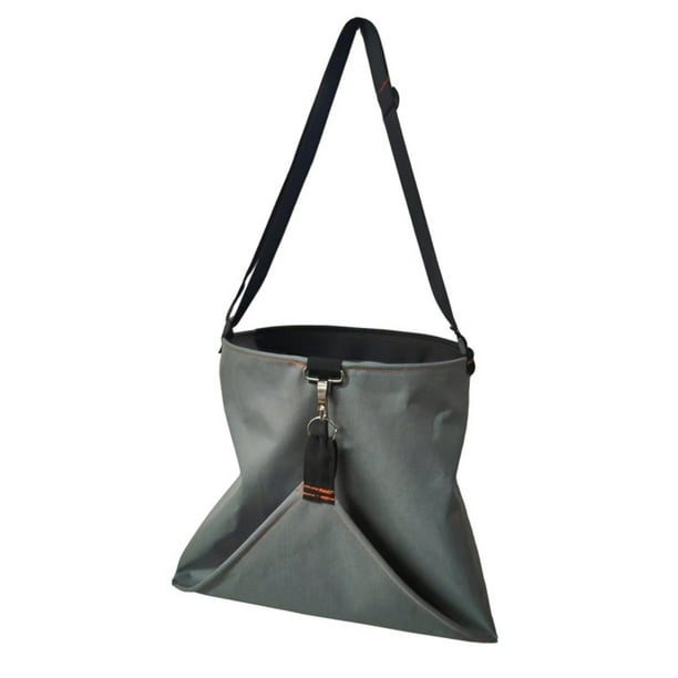 Bolsa para recoger frutas, bolsa para recolección de frutas para exteriores, lavable a mano y en brazo, con hebilla de liberación rápida, delantal Gris