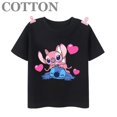 thumbnail image 4 of Camisetas de algodón para niños de moda de verano con múltiples estampados de manga corta y cuello redondo de Disney Stitch Anime, 4 of 5