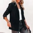 thumbnail image 4 of Blazer Chaquetas para Mujer Damas Sólido Turn Down Collar Chaqueta Manga Larga Abrigo Abrigos Blazer Odeerbi ODB-5, 4 of 8