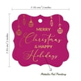 thumbnail image 7 of Inkdotpot Hang Tags Merry Christmas & Happy Text Favor Bracket Shape Gift Tags Real Gold Foil Bonbonniere Tag Pack Of 100, 7 of 7