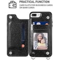 thumbnail image 3 of Case for iPhone 7 Plus iPhone 8 Plus, Premium PU Leather Case Adjustable Crossbody Strap Case Magnetic Clasp Card Slots Kickstand Durable Shockproof Back Wallet Soft TPU Cover - White, 3 of 5