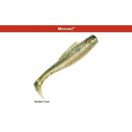 Z-Man 10x Tough Elaztech Soft Plastic MinnowZ 3 6pk Redfish Toad
