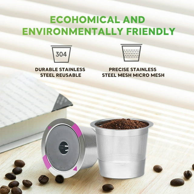 YAOMOBB Filtre à Café Réutilisable pour K-Cup, Robuste, en Acier Inoxydable, de Rechange pour Infusion Écoresponsable