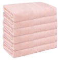 thumbnail image 1 of Toallas de baño de algodón a rayas REGALWOVEN, absorbentes, toallas para cara y cuerpo para hoteles, spa 14" x 14" rosa 6, 1 of 7