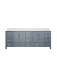 thumbnail image 3 of Jacques 84 in. W x 22 in. D Dark Grey Double Bath Vanity and White Quartz Top, 3 of 9