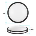 thumbnail image 4 of Luxrite 18 inch LED Flush Mount Ceiling Light, 5 Color Selectable 2700K-5000K, Dimmable, 24W, 2160 Lumens, ETL Listed, Matte Black, 4 of 7