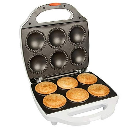 MasterChef Mini Pie and Quiche Maker- Pie Baker Cooks 6 Small Pies and Quiches in Minutes- Non-stick Cooker w Dough Cutting Circle for Easy Dough