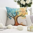 thumbnail image 3 of Abstract Tree Art Colorful Four Season Tree Throw Pillow Covers 18 X 18 Inch, Set Of 2, Linen Study Sofa Cushion Cover Indoor Living Room Home Decor, 3 of 7