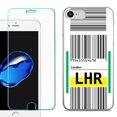 thumbnail image 1 of For Apple iPhone 7 / iPhone 8 Case, Slim-Fit TPU Phone Case, with Tempered Glass Screen Protector, by OneToughShield ® - Airport Tag / London, 1 of 3