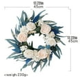 thumbnail image 2 of Flower Wreath Decoration Wall Wedding Party Decor Multiuse Door Multicolor Silk Cloth Lintel Artificial Peacock Blue Champagne Rose, 2 of 11