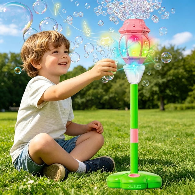 YWIYIUD 1 Pce Machine à Bulles à Hauteur Réglable pour Anniversaires Réunions de Famille Machine à Bulles Automatique Jouets d'Extérieur pour Jardins Parcs Piscines Fêtes Vacances et Camping