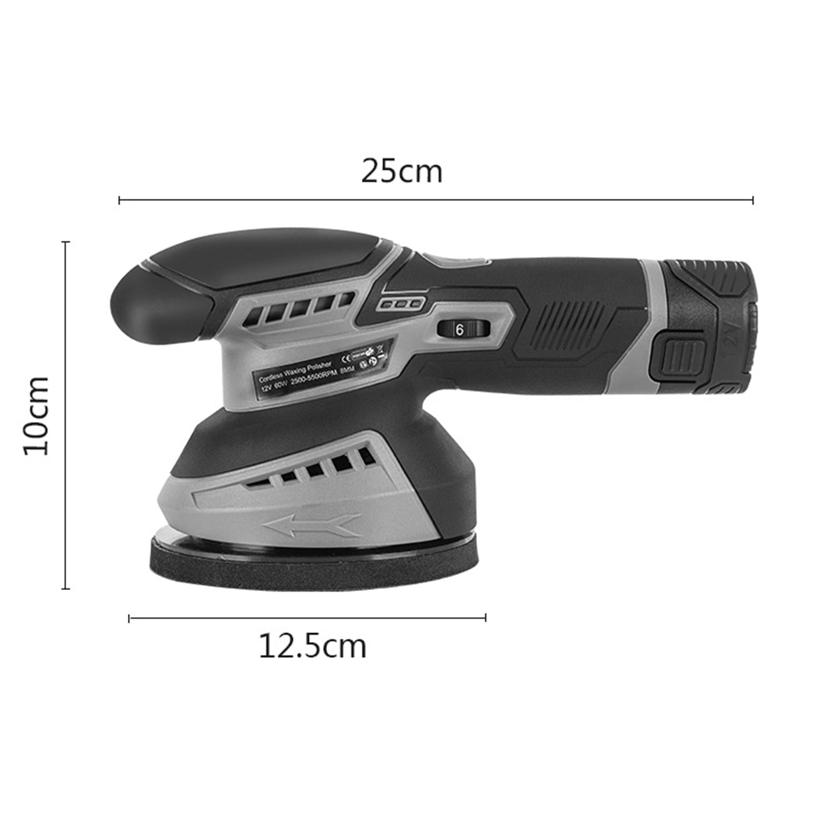 Balieda Car Buffer Polisher Kit, Polishing Wax Machine for Car Detailing, 2PCS Batteries 1 Charger, 6 Variable Speed 5250Rpm Cordless Polisher for Car Boat Polishing, Grinding and Waxing