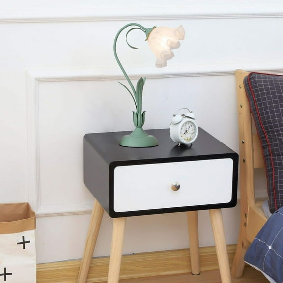 Table Lamp Flower Shape Lily Shaped Glass Bedside Desk Light Fixture Green HOT
