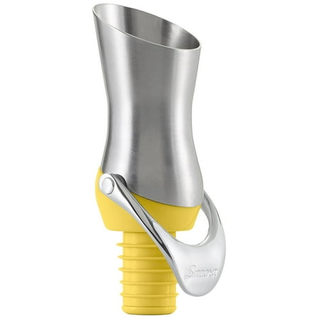 - Savora Stainless Steel Kitchen Wine Pourer and Stopper -Citron