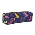 thumbnail image 1 of Disketp Colorful Dinosaur Estuche de Lápices de Cuero con Cierre, Estuche Compacto para Papelería, Bolígrafos y Accesorios Pequeños, 1 of 7