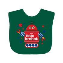 Inktastic Robot Little Brother Boys Baby Bib