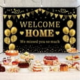 thumbnail image 5 of Welcome Home Banner Decorations, Black Gold Welcome Home Backdrop, We Missed You So Much Party Decor, Family Reunion Patriotic Military Homecoming Returning Party Supplies 5x3FT, 5 of 7