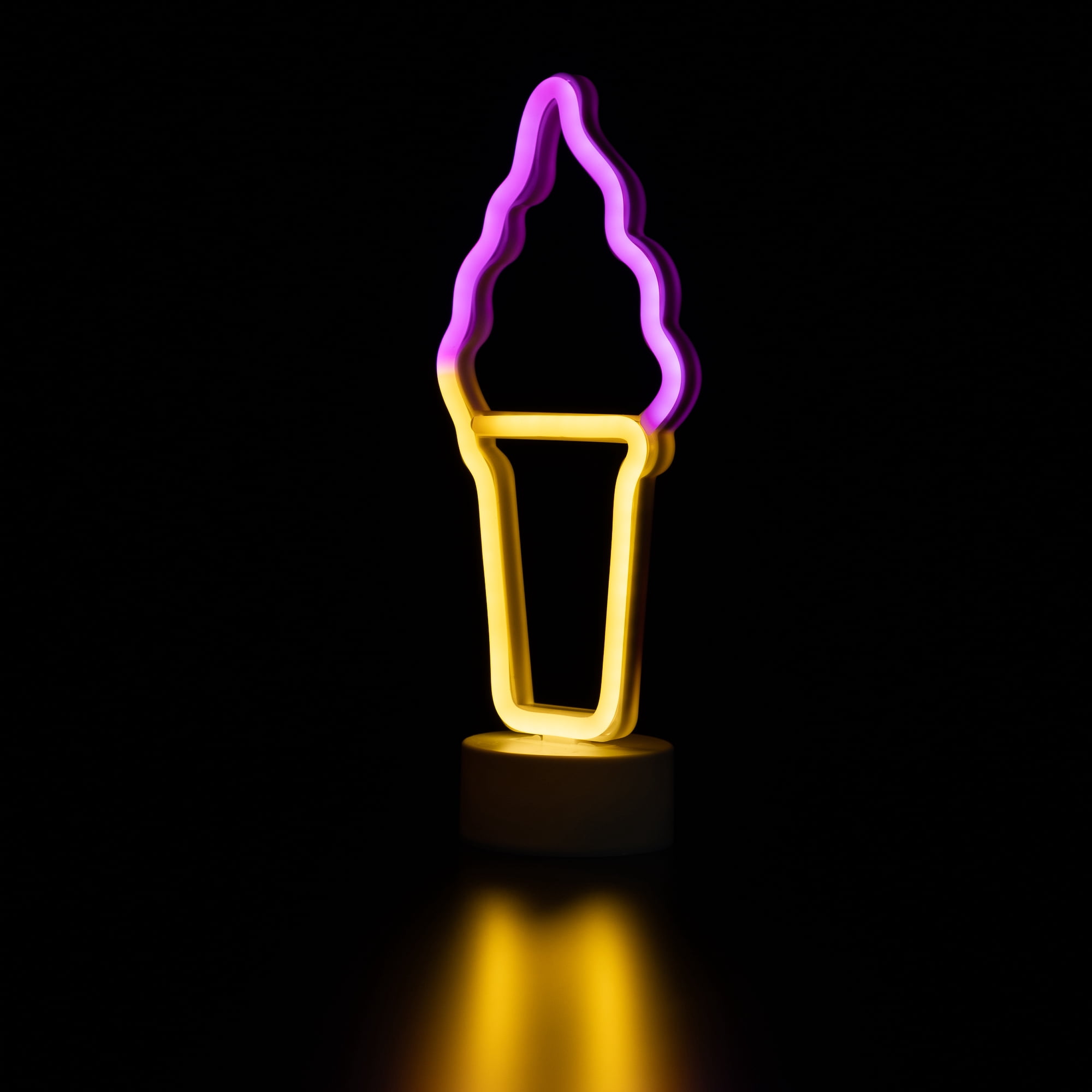 Northlight LED Ice Cream Cone Neon Table Light - 12"