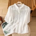 thumbnail image 3 of Lixiuxyad Women's Casual Short Sleeve Embroidered Tshirt Comfortable Summer Top For Daily Wear With Jeans Or Pants Womens Summer T Shirts,White XXL, 3 of 7