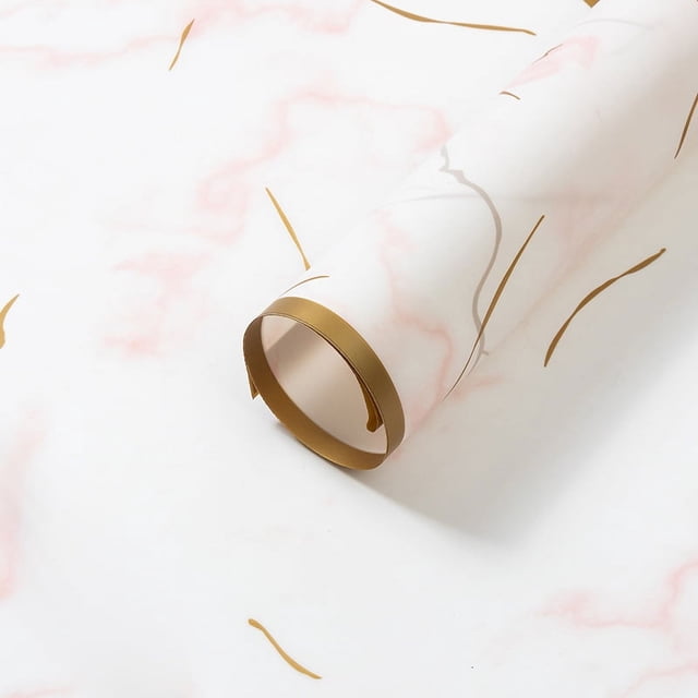 Nvzi flowers, gifts, gift box packaging paper, gold edged marble waterproof matte paper packaging paper (watercolor)