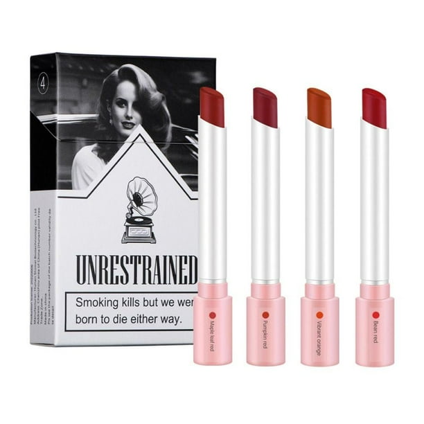 Juego De Tintes De Labios Estilo Azteca Lana Del Rey Lápiz labial mate 24 horas 4 colores