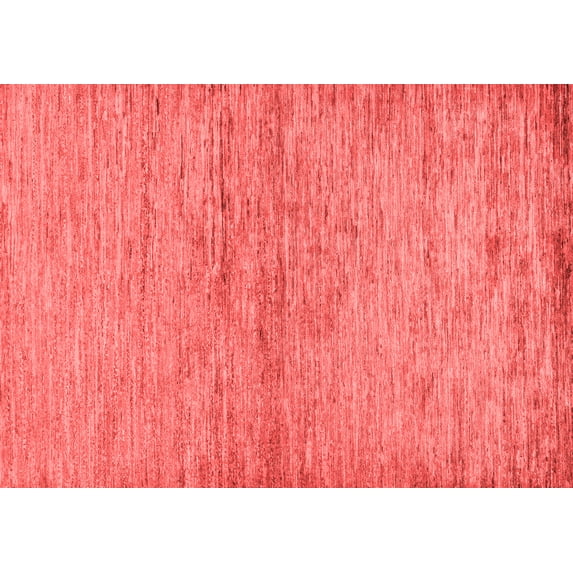 Ahgly Company Indoor Rectangle Abstract Red Modern Area Rugs, 6' x 9'