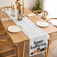 thumbnail image 3 of Happy Halloween Table Runner - 108 Inch Long, Kitchen Dining Table Runner Dresser Scarves, Dot Pumpkins Holiday Wooden Plank Farmhouse Decor for Coffee Tables Wedding Party Banquet, 3 of 8