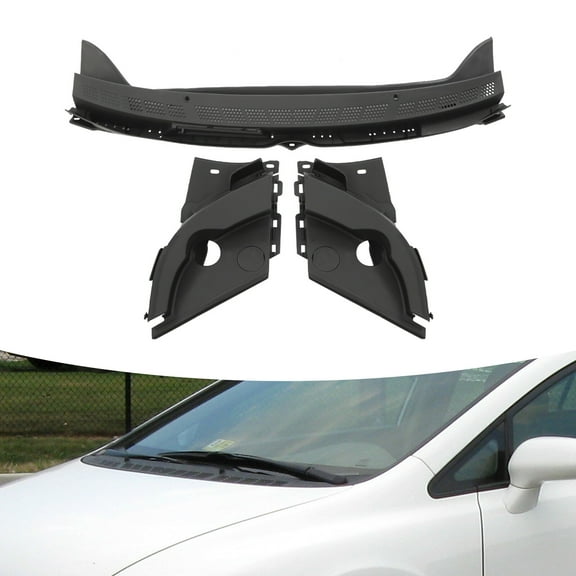 Miumaeov For 2006-2011 Honda Civic Windshield Cowl Cover 2pcs Wiper Arm Trim Cover Panel