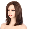 thumbnail image 2 of DAPRZIY 11" Short Straight Synthetic Heat Resistant Bob Wigs, Full Head Hair Wigs for Women, Girls (RL6/8) …, 2 of 6