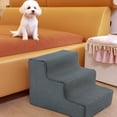 thumbnail image 3 of Dog Steps for Bed, Dog Stairs for Bed, 3-Step High Density Foam Dogs Stairs with Detachable Cover & Non Slip Bottom, Pet Ramp Indoor Pet Steps for Small Dogs and Cats, 3 of 7