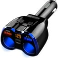 TRAHOOCar Charger, 150W 2Socket Cigarette Lighter Splitter QC 3.0