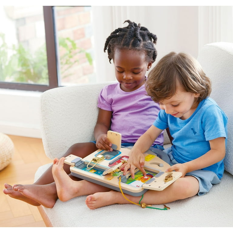 Hape: Lock Learn Playboard Moving Parts Toy, Door Opening