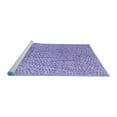 thumbnail image 2 of Ahgly Company Machine Washable Indoor Square Abstract Blue Modern Area Rugs, 8' Square, 2 of 4