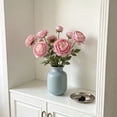 thumbnail image 4 of Artificial Ranunculus Flower Stems 8 Colors Realistic Fake Peony Bouquet For Home Wedding Party Table Centerpiece Vase Decor, 4 of 6