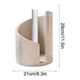thumbnail image 3 of Votnto Paper Towel Countertop With Wood Round Base, Wood Round Base and Iron Holders, Wooden Paper Towel Holder for Kitchen Roll Organize Dining Table Home Decor White, 3 of 7