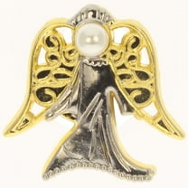 Sterling Gifts PEARL Angel Pin Gold and Silver, Carded