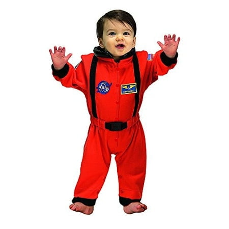 Aeromax Jr. Astronaut Suit with NASA patches and diaper snaps, ORANGE, Size 6/12 Months