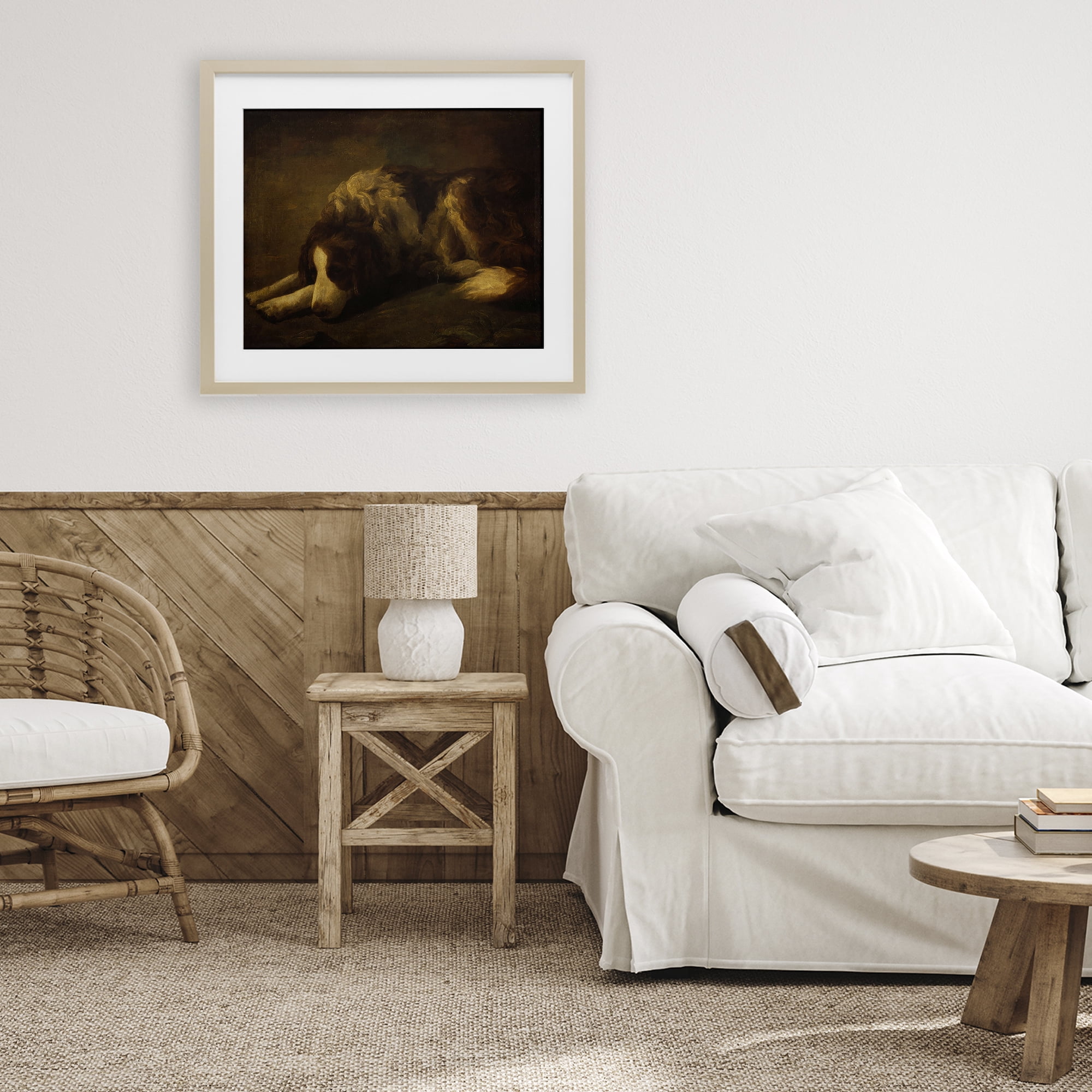 Stupell Industries Dim Lighted Classic Dog Birch Framed Print Under Glass, design by Lil' Rue