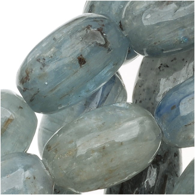 Natural Blue Green Kyanite Oval Gemstone Beads For Jewelry Making Strand 15" DIY 