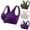 Purple, variant on HAOTAGS Women Plus Size Sports Bras, Wireless Breathable Moisture-Wicking Activewear Yoga Bras Wine XL