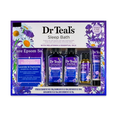Dr Teal's Sleep Bath with Melatonin & Essential Oils 5-Piece Set