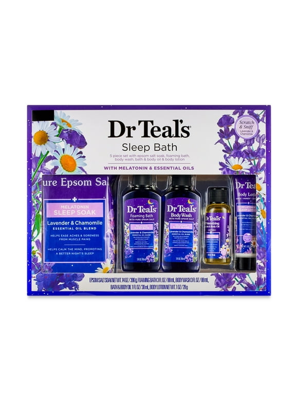 Dr Teal's Sleep Bath with Melatonin & Essential Oils 5-Piece Set