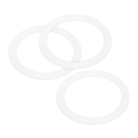 Uxcell Gasket Seal Coffee Maker White Silicone Ring  42x55x2.2mm for 2-Cup Aluminium Coffee Pot, Pack of 3